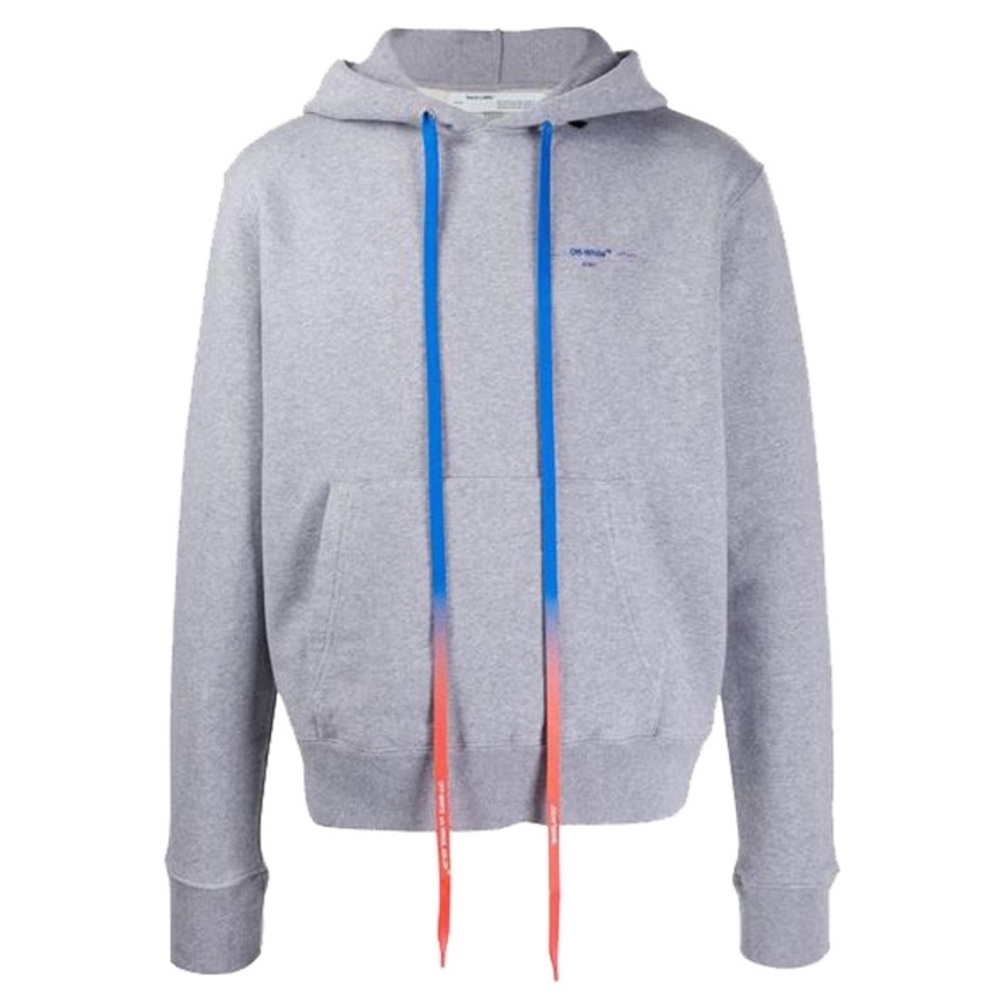 OFF-WHITE Acrylic Arrows Gray Hoodie Abloh Medium